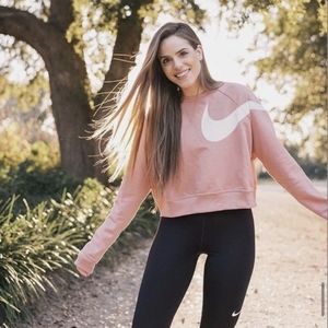 Blush Pink Nike Dri-FIT Sweatshirt Women's Small